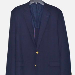 Brooks Brothers Fitzgerald Summertime gold button blazer, 42R, dark navy
